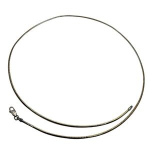 Italy 2 tone gold over sterling silver omega collar necklace vintage reversible